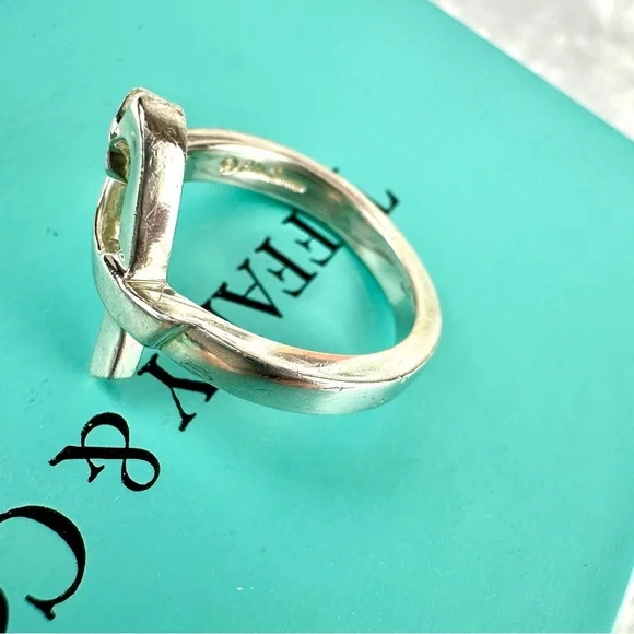 Tiffany & Co Paloma Picasso heart ring size 48 BEAUTIFUL 925 silver - Picture 3 of 12